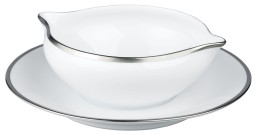 Raynaud, Fontainebleau platine, Sauce boat and stand