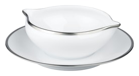 Raynaud, Fontainebleau platine, Sauce boat and stand