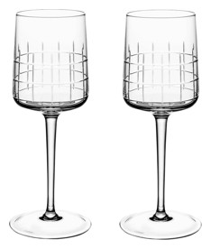 Christofle, Graphik crystal, Set of 2 water glasses