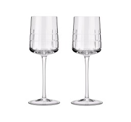 Christofle, Graphik crystal, Set of 2 white wine glasses