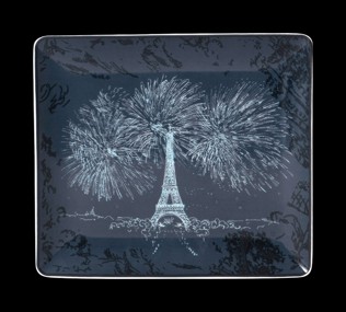 Bernardaud, Tout Paris Bleu Nuit, Rectangular tray