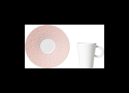 Bernardaud, Ecume Rose de Corée, Espresso cup and saucer