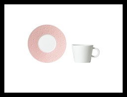 Bernardaud, Ecume Rose de Corée, Tea cup and saucer