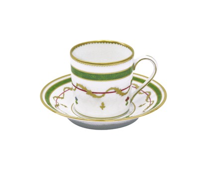 Haviland, Vieux paris vert, Espresso cup and saucer