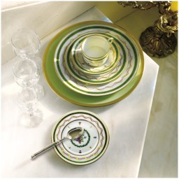 Haviland, Vieux paris vert, Footed cake platter