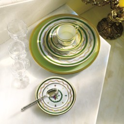 Haviland, Vieux paris vert, Oblong cake platter