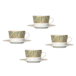 Bernardaud, Augusta, Tea cup and saucer gift box, set of 4