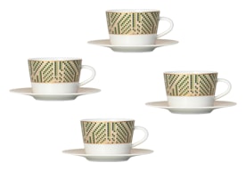 Bernardaud, Augusta, Tea cup and saucer gift box, set of 4