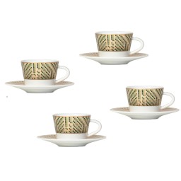 Bernardaud, Augusta, Espresso cup and saucer gift box, set of 4