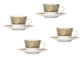 Bernardaud, Augusta, Espresso cup and saucer gift box, set of 4