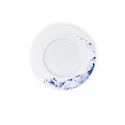 Jaune de Chrome, Blue impression, Dessert plate