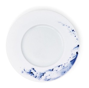 Jaune de Chrome, Blue impression, Dessert plate