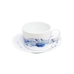 Jaune de Chrome, Blue impression, Breakfast saucer