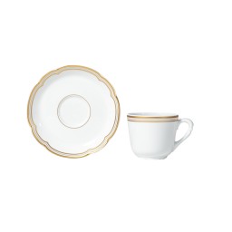 Bernardaud, Pompadour, Coffee cup & saucer set of 4