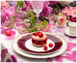 Bernardaud, Pompadour, Salad plate, garnet