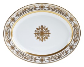 Bernardaud, AUX ROIS - OR, Oval platter 39,5 cm