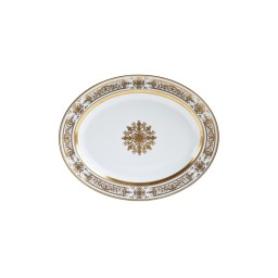 Bernardaud, AUX ROIS - OR, Oval platter 33,5 cm