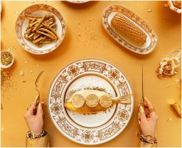 Bernardaud, AUX ROIS - OR, Presentation plate