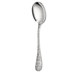 Christofle, Jardin d'Eden, silver plated, Cream soup spoon