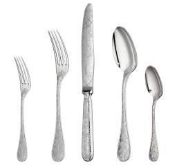 Christofle, Jardin d'Eden, silver plated, 24-Piece Flatware Set with Chest