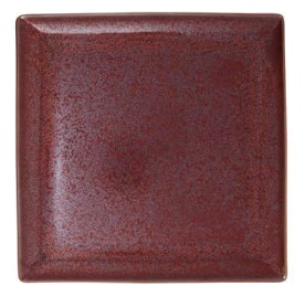 Jaune de Chrome, Red Granite, Square plate 12cm