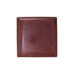 Jaune de Chrome, Red Granite, Square plate 24cm