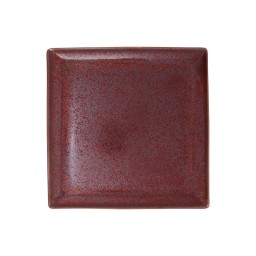 Jaune de Chrome, Red Granite, Square plate 27cm