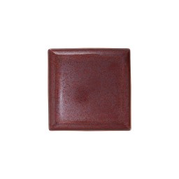 Jaune de Chrome, Red Granite, Square plate 21cm