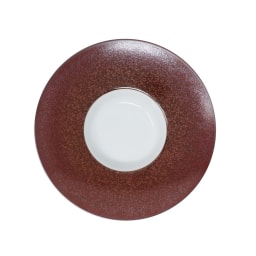 Jaune de Chrome, Red Granite, Rim soup plate, medium