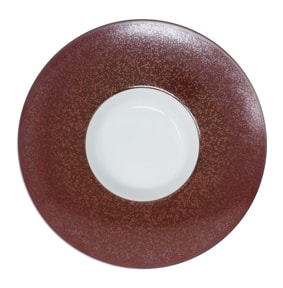 Jaune de Chrome, Red Granite, Rim soup plate, medium