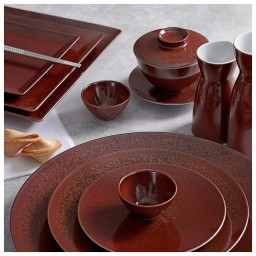 Jaune de Chrome, Red Granite, Dessert plate