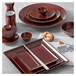 Jaune de Chrome, Red Granite, Salad serving bowl, medium