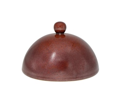 Jaune de Chrome, Red Granite, Lid for rim soup plate, large