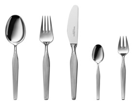 Robbe & Berking, Metropolitan cutlery, silver plated, 5 - piece set menübesteck