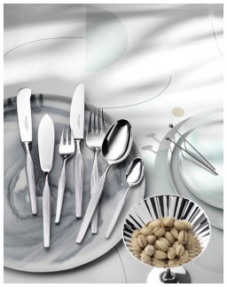 Robbe & Berking, Metropolitan cutlery, silver plated, Salad serving fork, large