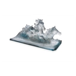 Daum, Cavalcade, Blue grey cavalcade pencil holder