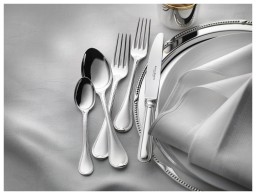 Robbe & Berking, Französisch-perl cutlery, silver plated, Dessert fork