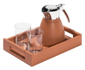 Pigment France, Beaubourg nesting tray set, Tray set for vincennes carafe & two glasses, small