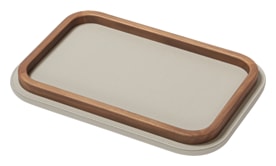 Poltrona Frau, Trays collection, Rectangular rounded tray small, grey