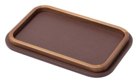 Poltrona Frau, Trays collection, Rectangular rounded tray small, burgundy