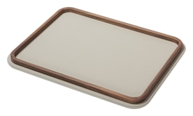 Poltrona Frau, Trays collection, Rectangular rounded tray large, grey