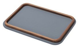Poltrona Frau, Trays collection, Rectangular rounded tray medium, light blue