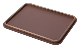 Poltrona Frau, Trays collection, Rectangular rounded tray large, burgundy