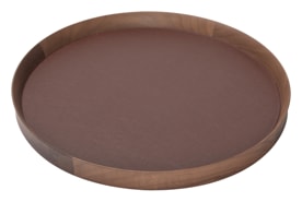 Poltrona Frau, Trays collection, Round tray medium, burgundy