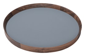 Poltrona Frau, Trays collection, Round tray medium, light blue
