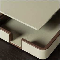 Poltrona Frau, Desk sets, A4 paper tray, dusty green