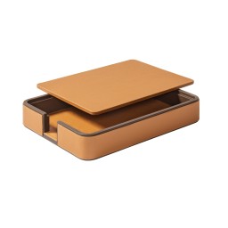 Poltrona Frau, Desk sets, A4 paper tray, orange