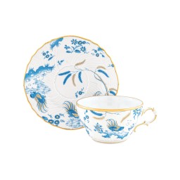 Ginori 1735, Oro Di Doccia, Tea cup turquoise, set of 2