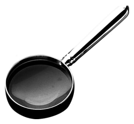 Robbe & Berking, Navette cutlery, sterling silver, Magnifying glass without gilding