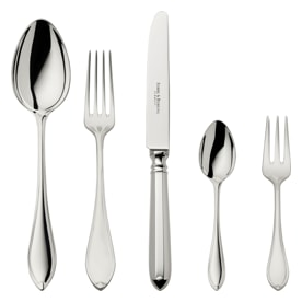 Robbe & Berking, Navette cutlery, silver plated, 5-piece place setting